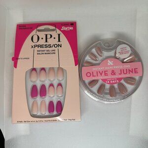 Press-on nails set of 2 OPI and Olive & June brand new
